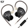 Original KZ EDX Pro X model, in black, transparent color, cyan color, with microphone